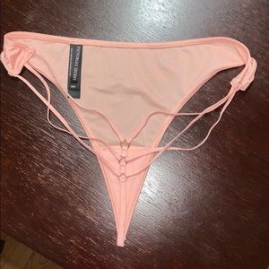 VS silky pink thong NWOT